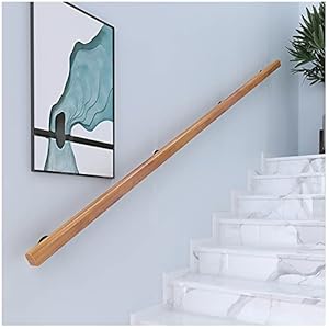 Wooden Handrails, 1-20ft Non-Slip Staircase Handrail, for Home Garden Corridor Lofts Kindergarten Guardrail Decking Railings, Wall Mounted Barrier-Free Staircase Grab Bar for Elderly (Size : 2ft)