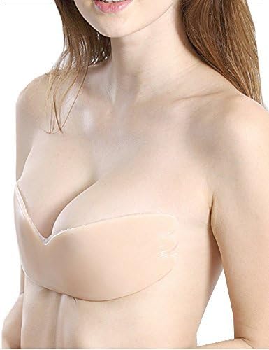 Women's One Piece Silicone Adhesive Push Up Bras Strapless Backless