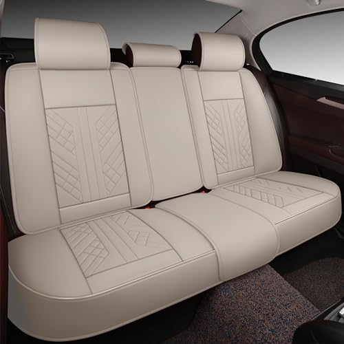 Image of GXT Bench Seat Cover, Premium Faux Leather Bench Seat Covers for Trucks - Universal Fit for Most Sedans SUV Pick-up Truck, Durable for Long Lasting Protection(Khaki)
