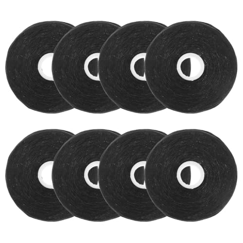 ROSENICE 8er Pack 50M Zahnseide Plektren Bambuskohle Eingebauter Spulendraht Dental Flosser Zahnseide Ersatzkern Minzgeschmack (Schwarz)