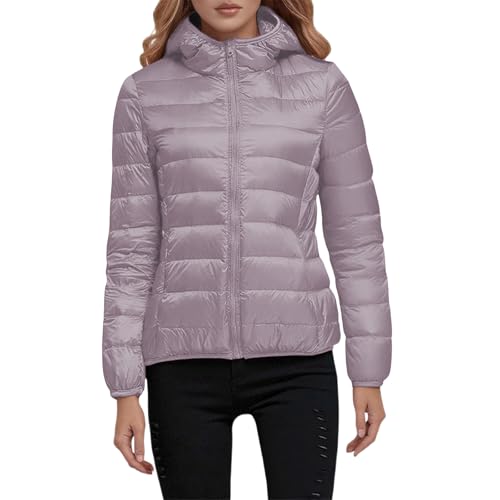Generisch Abrigo de plumón para mujer de invierno con capucha Chaquetas acolchadas ligeras Chaquetas acolchadas cálidas Abrigo de invierno a prueba de viento corto transpirable chaqueta de invierno