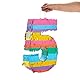 Nummer 5 Pinata Regenbogen Streifen Geburtstag Thema Party Supplies klein 29,5 x 42 x 7,6 cm