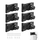 KEJJNYER 6 Packs 2.5 Inch Keyed Hasp Locks Black, Cabinet Door Locks with Key, Twist Knob Keyed Locking Hasp Heavy Duty for Small Door