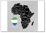 Kühlschrankmagnet, Motiv: Region Sierra Leone on Africa Continent