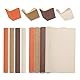 PATIKIL 40x16 Buchbindetuch, 4 Stück Buchumschlag Buchbindereparaturtuch Buchbindetuch für Buchbinden Buchkunst Nähen DIY Handwerk, Dunkelbraun/Braun/Orange/Beige