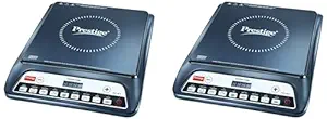 Prestige PIC 20 1600 Watts Induction Cooktop |Indian Menu Option|Automatic power & temperature adjustment|Automatic Voltage Control|1 year warranty|Black (Pack of 2)