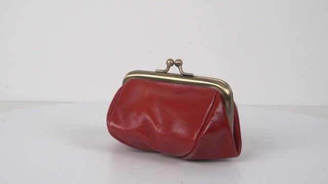 Amazon.com: ROUROU Genuine Leather Clutch Bag for Women Kiss Lock