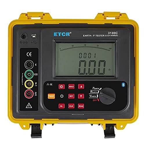 Earth Resistance Measurement Soil Resistivity Meter with Earth Resistance Measurement Range 0Ω to 30kΩ Soil Resistivity Measurement Range 0Ωm to 9000kΩm Earth Voltage Range 0V to 600V