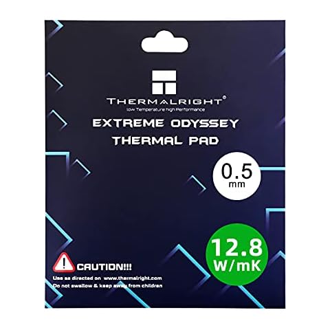 SWECENT Thermalright Thermal Pad 12.8 W/mK, 120x120x0.5mm, Non Conductive Heat Resistance High Temperature Resistance, Silicone Thermal Pads for Laptop Heatsink/GPU/CPU/LED Cooler (120 * 120 * 0.5mm) Cover