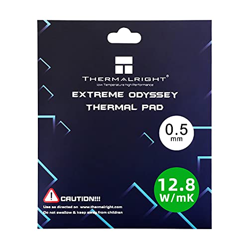 SWECENT Thermalright Pad Thermique,12.8 W/MK,9.8V,120x120x0.5mm,Résistance à la Chaleur et résistance aux Hautes températures Pad Thermique,Thermal Pad CPU GPU SSD PS4 (120x120x0.5mm) Cover