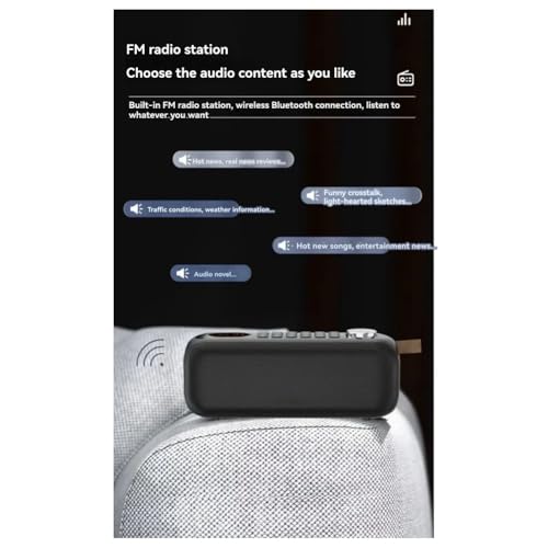 Haut-parleur Bluetooth portable pour le camping avec radio FM rouge