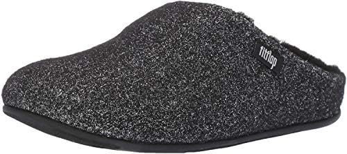 FitFlop Women's Chrissie GLIMMERWOOL Slipper, Black, 5 M US | Image 5