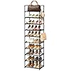 WEXCISE Narrow Shoe Rack 10 Tiers Tall Shoe Rack for Entryway 20-24 Pairs Shoe and Boots Organizer Storage Shelf Space…
