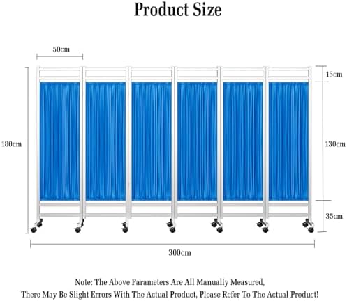Compact Medical Privacy Screen - Waterproof Nylon, Sturdy & Foldable with Silent Wheels - Ideal for Hospitals, Clinics, Nursing Homes - Portable Patient Privacy Solution