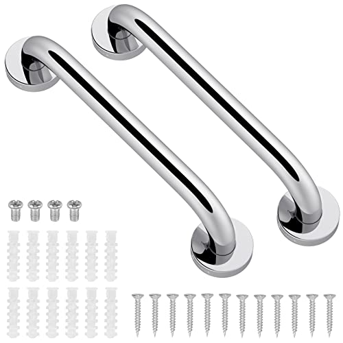 Neoteck 2pcs 30 cm Barre d’Appui Douche Poignée de Baignoire en Acier InoxydableBarres Porte-Serviettes Poignée de Douche Barres de Sécurité Murale pour Enfants Enceintes Handicapés Personnes Agées