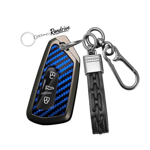 Coque de clé compatible avec Skoda 2025 2026 Elroq RS Superb Fabia bleue