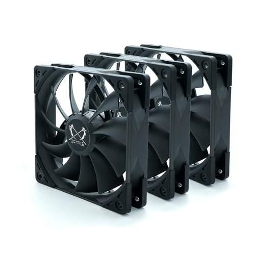Image of Kaze Flex 120 High Air Flow PC Case Fan, Fluid Dynamic Bearing,120mm x 25mm (3-Pack, PWN 4-pin, 1500RPM)