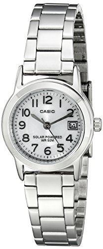 Casio Women's LTP-S100D-7BVCF Easy-To-Read Solar Powered Stainless Steel Watch