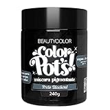 Beautycolor Color Pot’s Máscara Pigmentante Preto Blackout – Cor Intensa, Brilho e Hidratação – 240g