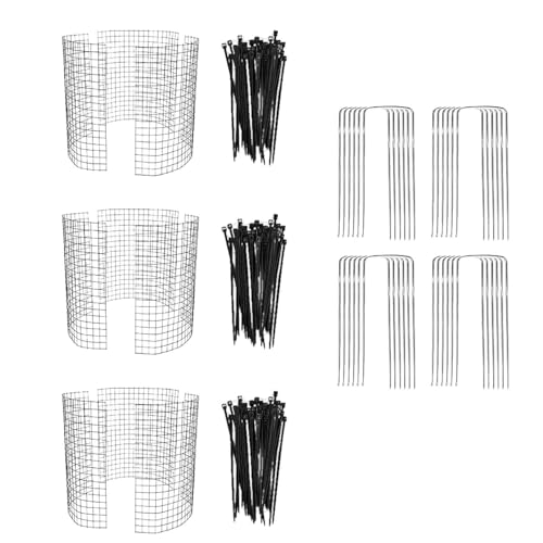 P Lants Protection contre les animaux en maille métallique antirouille 34,8 cm pour garder les animaux à l'extérieur Cloche de jardin Protection pour intérieur et extérieur (A, 32 x 32 x 1,5 cm)