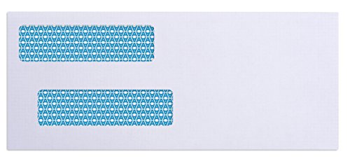 500#8 Double Window Flip & Seal Security Envelopes - For Business Checks, Quickbooks & Quicken Checks, Size 3 5/8 X 8 11/16 Inches - Checks Fit Perfectly - Not For Invoices, 500 Count (30108) #TOP3