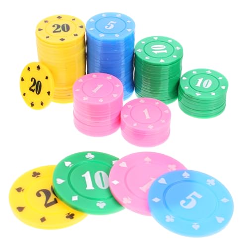 Kisangel 100 Piezas Tarjeta De Chip De Mahjong Herramienta De Conteo Moneda De Conteo De Juego PD