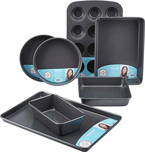 Bigger Bolder Baking 7-Piece Non-Stick Carbon Steel Bakeware Set | Premium Baking Sheet