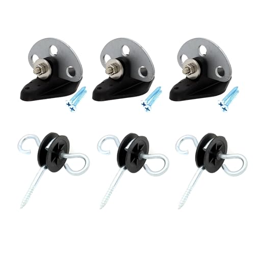 Electric Fence Screw-in Gate Handle Anchor and 3 Point Gate Connector Gate Handle Anchor (6)
