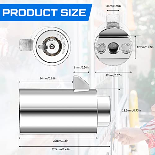 4 Pcs Vending Machine Lock With Tubular Keyway Fits Most T Handle Locks (Keyed Alike) High Security Vending Machine Lock With Keys For Candy Snack Soda Pepsi Machine #TOP1