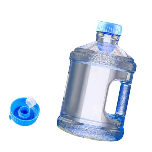 KiBcsLicon Botella de agua de plástico con tapa de rosca 3 L, Botella de agua para camping Depósito de agua portátil con asa para cocina doméstica, camping al aire libre, caravana, picnic