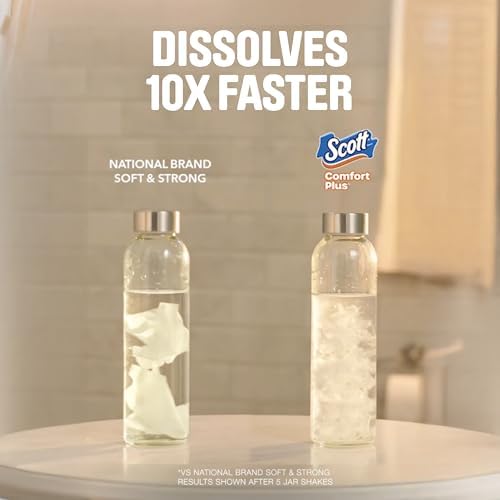 Scott ComfortPlus Toilet Paper, 12 Triple Rolls, 231 Sheets per Roll, Septic-Safe, 1-Ply Toilet Tissue — view 6