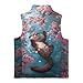TOADDMOS Otter Full Zip Vest Wind Proof Cherry Blossoms Girls Zippered Vests 4T Soft Winter Lightweight Sleeveless Jacket with Pocket Fashion Warm Sleeveless Jacket for Spring Fall