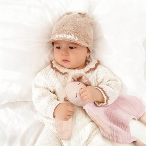 Image of lulumoon Muslin Baby Security Blanket: Soft Bunny Lovey for Self-Soothe
