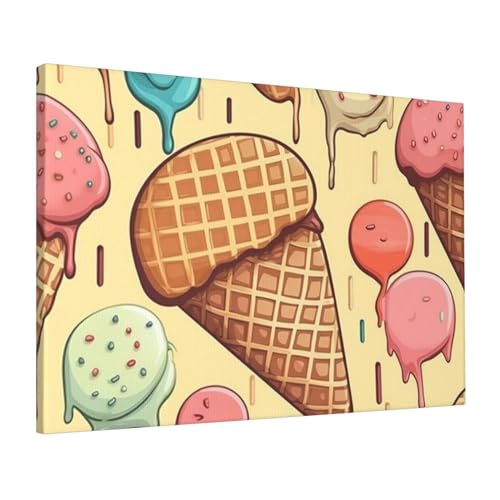 Toile HD crème glacée poster mural suspendre décoration chambre bureau