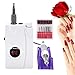 Produktbild Tragbar Schnurlos Nagel-Bohrgerät-Maschine Wiederaufladbare Elektrisch Nagelfeile Mit LCD Zum Acrylic Nail 6Pcs Bohrer Für Professional Oder Home Use