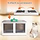 MOGOULUA Pet Dryer 115L Katzentrockner Box Haustiertrockner mit Einstellbarer Temperatur Timing Warmer Ventilator Haustierpflegeset für Katzen und Kleine Hunde
