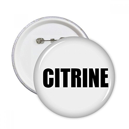 Pins Badge Bouton Citrine XXL rond noir pour raviver un vêtement terne