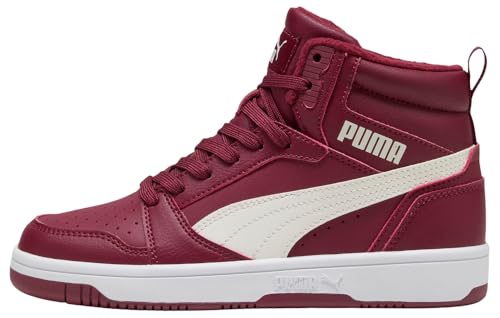 PUMA Unisex barn Rebound V6 Mid WTR Jr Sneaker, Team Regal röd varm vit Puma vit, 6 UK