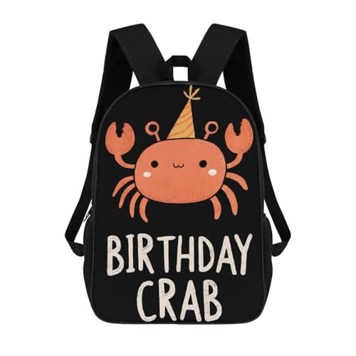 Funny Birthday Crab Unisex Backpack 17