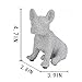 JOOMBE French Bulldog Statue,Resin Sparkly Frenchie Dog Sculpture Decor for Home Living Room Office Bedroom Shelf Desktop Decorations,French Bulldog Gifts for Men and Women,Silver