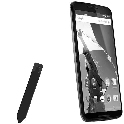 BoxWave Stylus Pouch Compatible with Motorola Nexus 6 - Stylus PortaPouch, Pen Stylii Holder Carrier Portable Self-Adhesive - Jet Black
