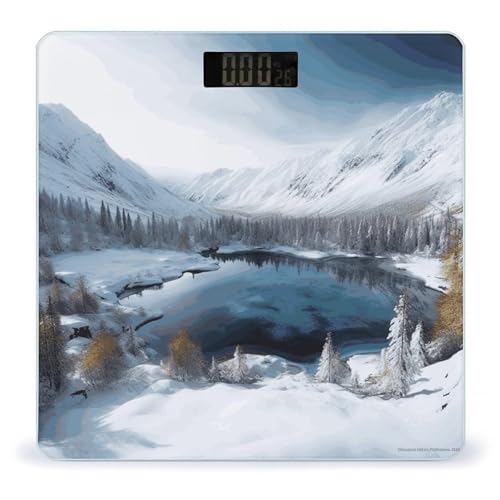Báscula digital de baño con pantalla LED clara y plataforma 10x10 in