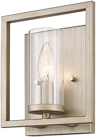 Golden Lighting 6068-1W WG Marco Sconce, White Gold