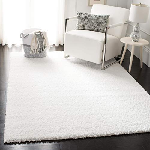Tapete Safavieh August Shag 3' Cuadrado Blanco miniatura 1