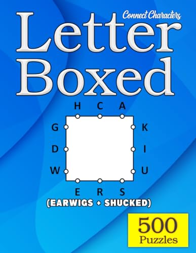 Letter Boxed Puzzle Book Vol1: 500 Puzzles, Create words using letters around the square. Solve the puzzle in as few words as you can.