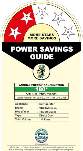 Image of Voltas Beko, A Tata Product 183 L 2 Star Direct Cool Single Door Refrigerator (RDC215D /S0XIR0M0000GO, Hairline Silver, With Fresh Box Technology and Chiller Zone)