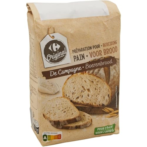 Pain de campagne avec levain inclus mélange farine blé seigle