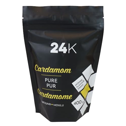 24K Cardamom Ground - 400g | Gourmet, Premium Quality, All Natural Spice - Bulk Size