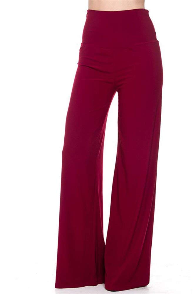 Superline Wide Leg High Fold Over Waist Palazzo Pants