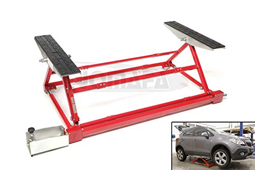 JOMAFA ELEVADOR DE COCHE PORTATIL BASCULANTE Y AJUSTABLE, 1500KG ELEVACIÓN